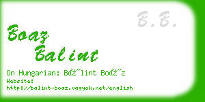 boaz balint business card